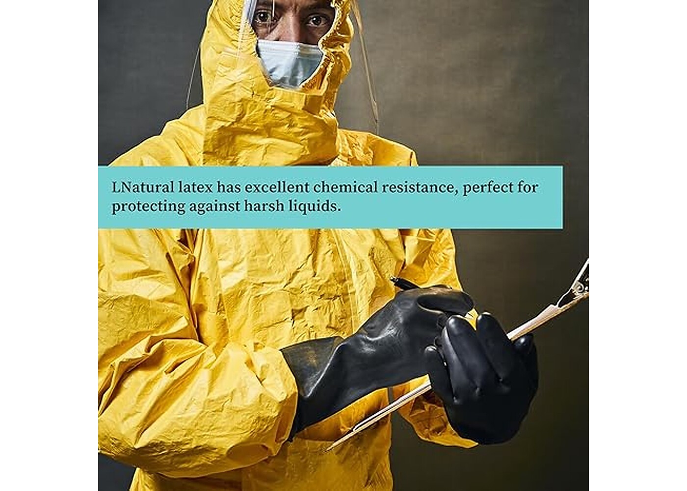 Rexar Heavy Duty Chemical Resistant Rubber Gloves – 35 cm Laboratory and Industrial Protection