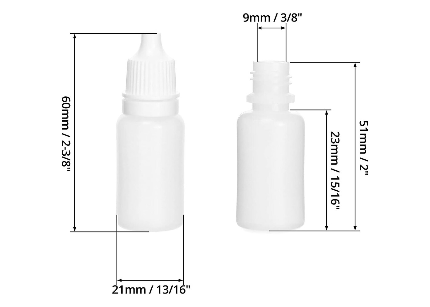 Rexar Plastic Dropper Bottles – 10 ml Laboratory Sample Bottles