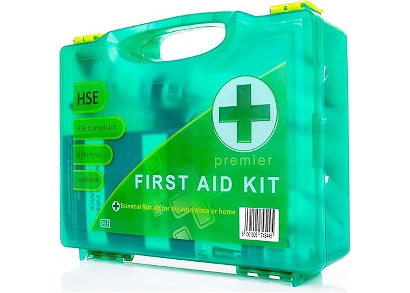 Rexar HSE Compliant First Aid Kit – Wall Mounted Hard Case for Laboratory, Office and Workplace Safety (1–10 Persons)