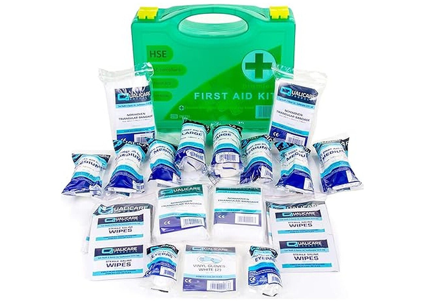 Rexar HSE Compliant First Aid Kit – Wall Mounted Hard Case for Laboratory, Office and Workplace Safety (1–10 Persons)