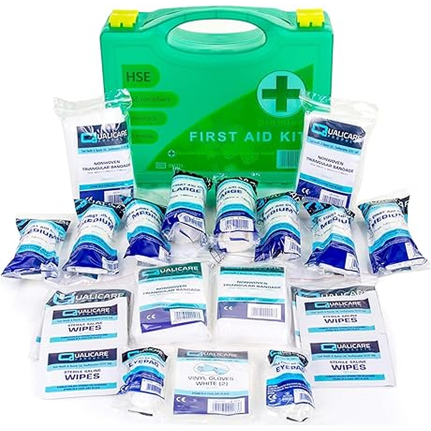 Rexar HSE Compliant First Aid Kit – Wall Mounted Hard Case for Laboratory, Office and Workplace Safety (1–10 Persons)