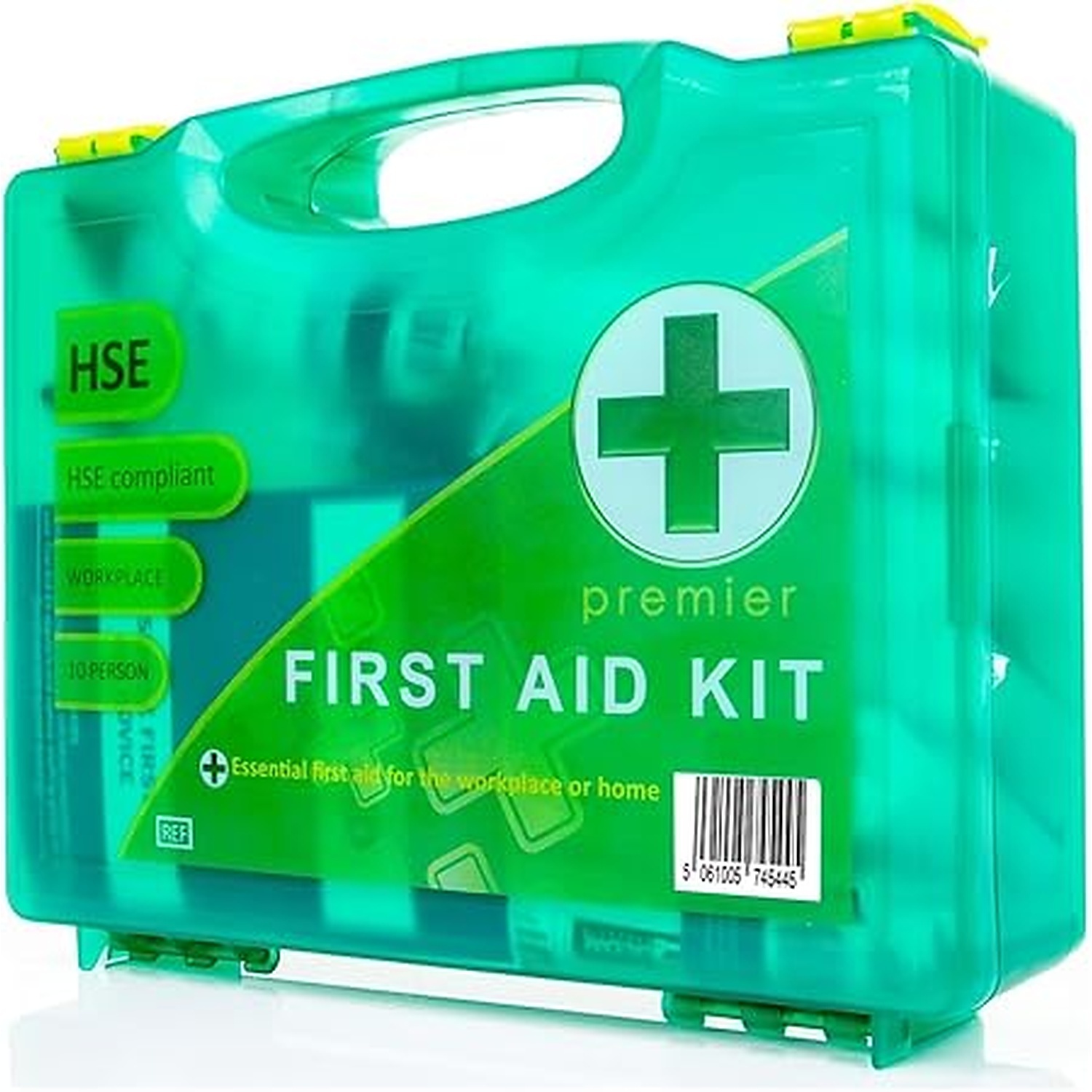 Rexar HSE Compliant First Aid Kit – Wall Mounted Hard Case for Laboratory, Office and Workplace Safety (1–10 Persons)