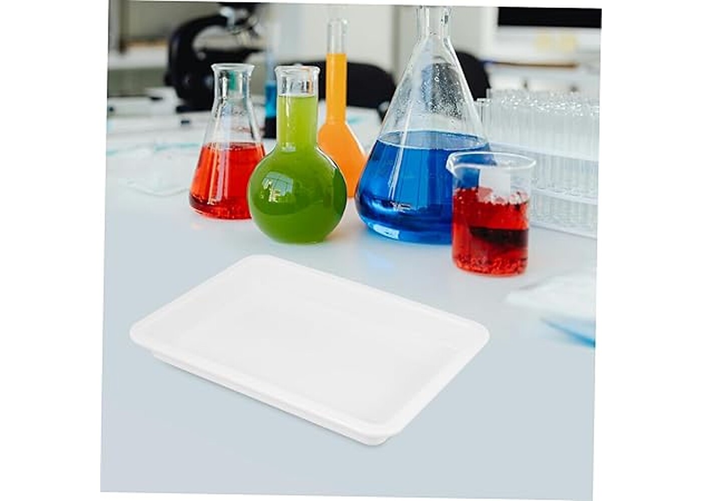 Rexar Plastic Laboratory Mixing Tray for Chemical Reagents, Weighing and Sample Handling