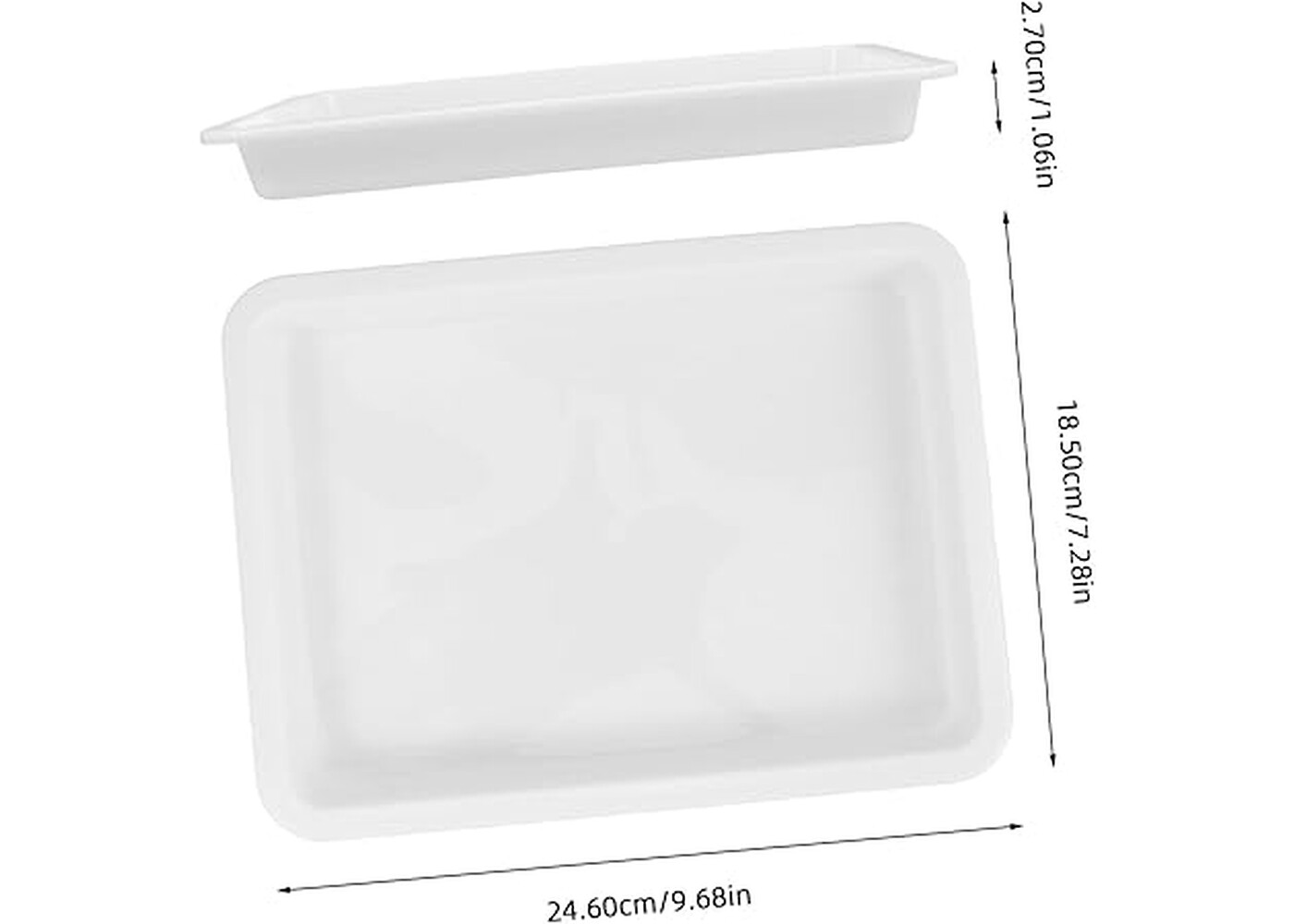 Rexar Plastic Laboratory Mixing Tray for Chemical Reagents, Weighing and Sample Handling