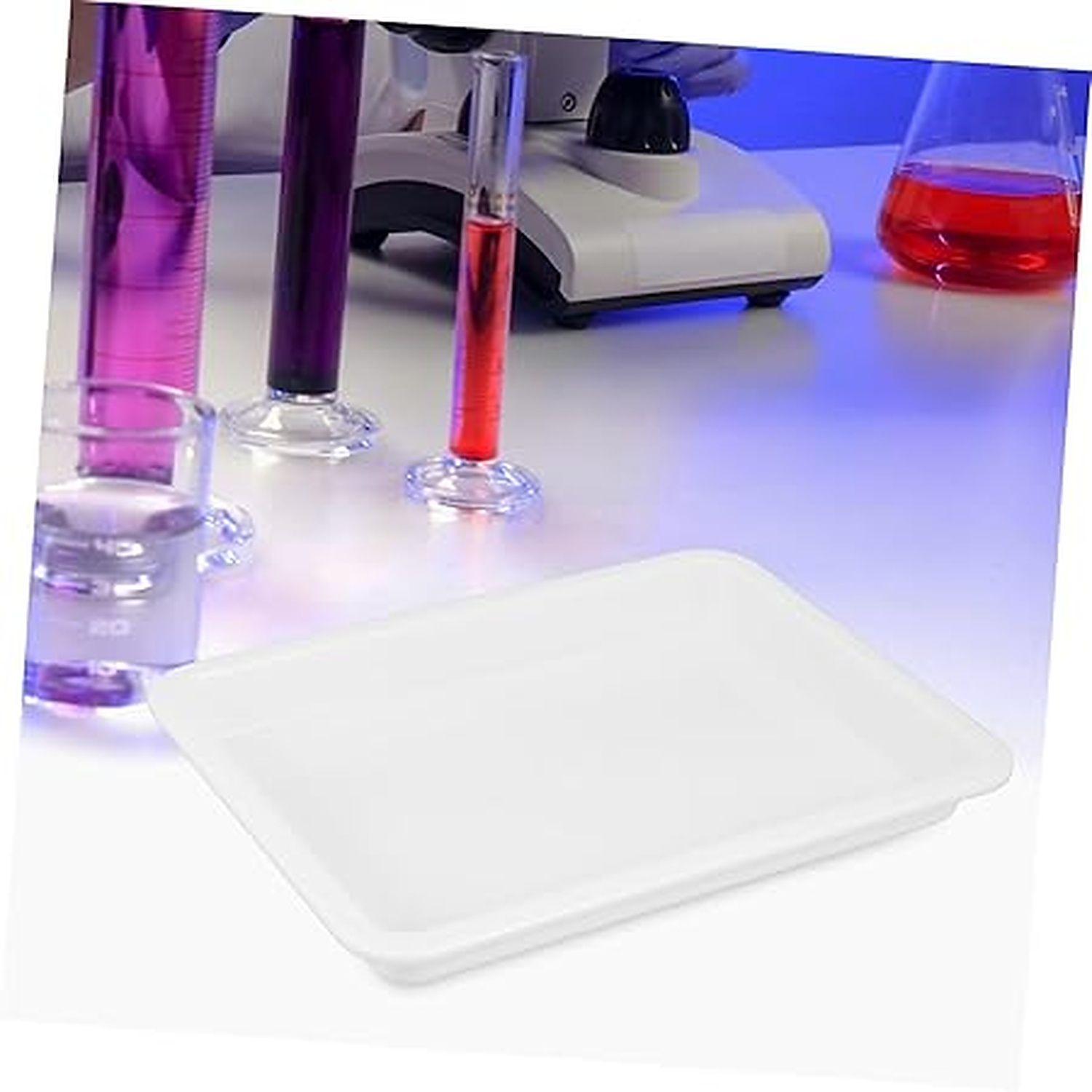 Rexar Plastic Laboratory Mixing Tray for Chemical Reagents, Weighing and Sample Handling