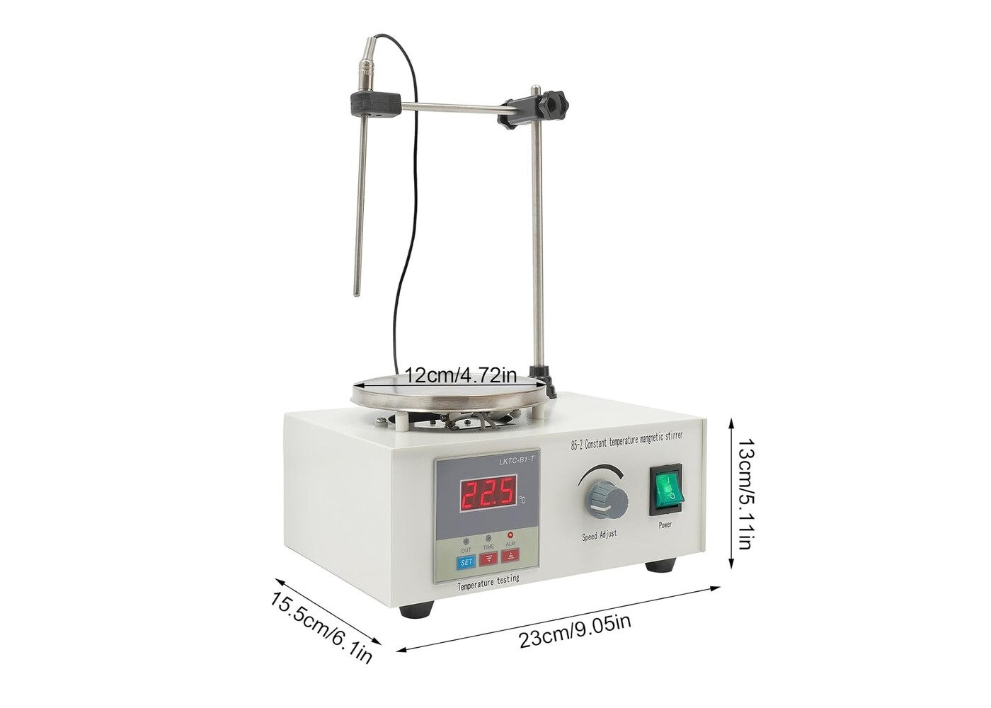Rexar Laboratory Retort Support Stand – Steel Laboratory Stand with Cast Iron Base