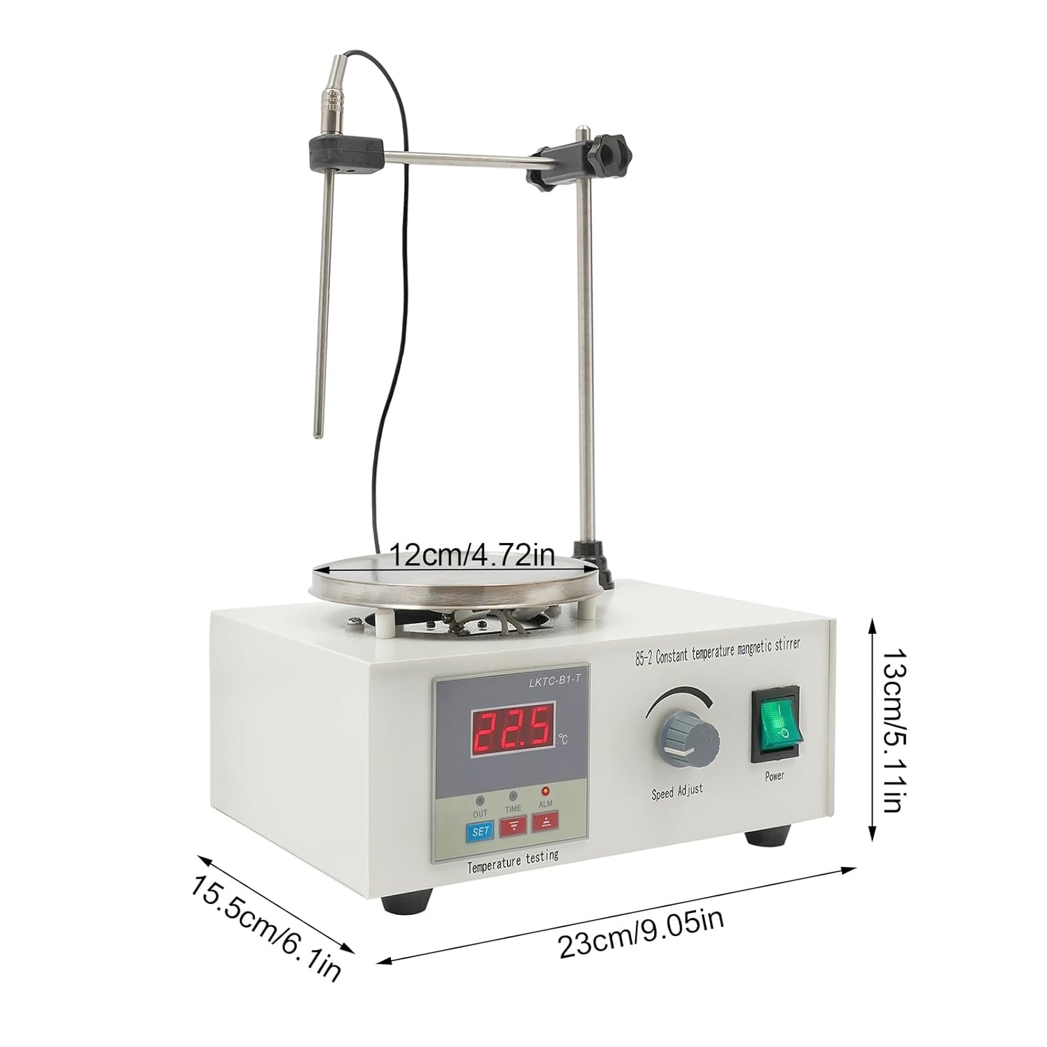 Rexar Laboratory Retort Support Stand – Steel Laboratory Stand with Cast Iron Base