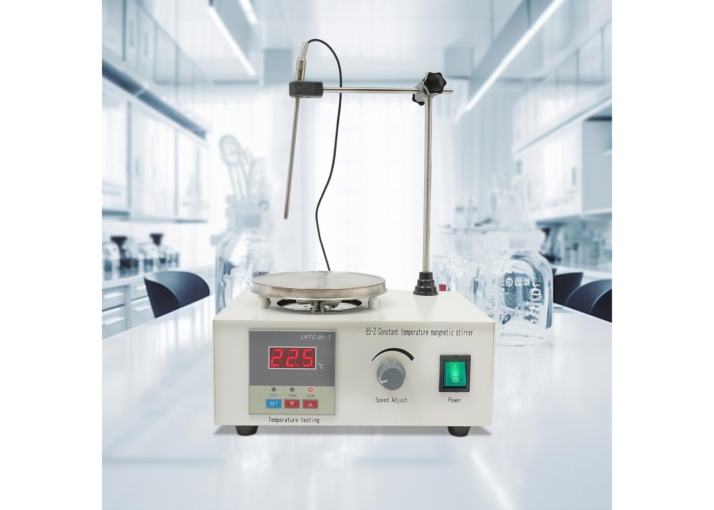 Rexar Laboratory Retort Support Stand – Steel Laboratory Stand with Cast Iron Base