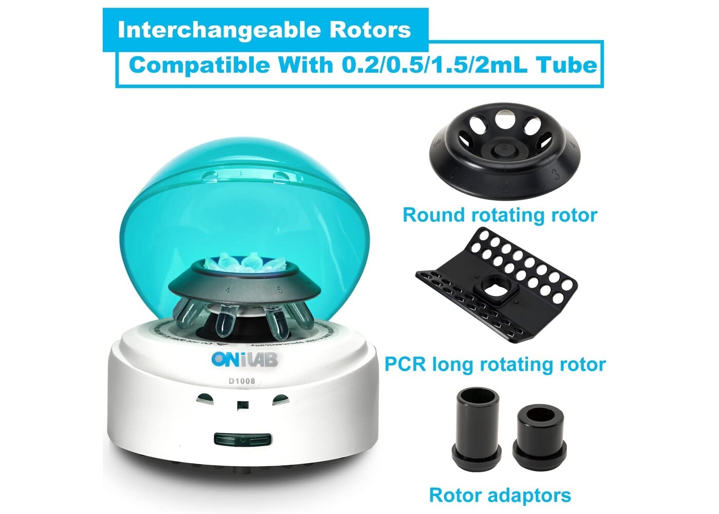 Rexar ONiLAB Mini Centrifuge – 7000 RPM Laboratory Centrifuge