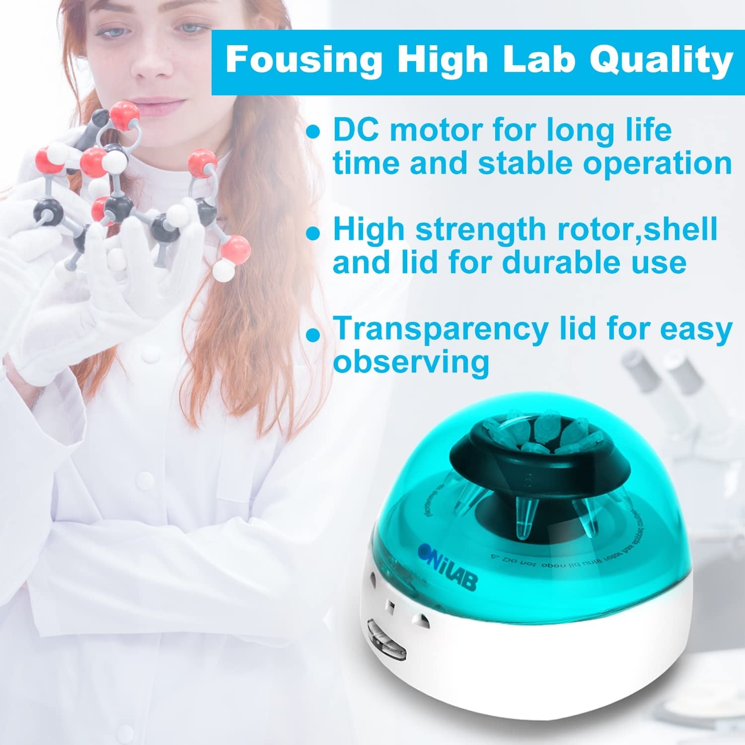Rexar ONiLAB Mini Centrifuge – 7000 RPM Laboratory Centrifuge