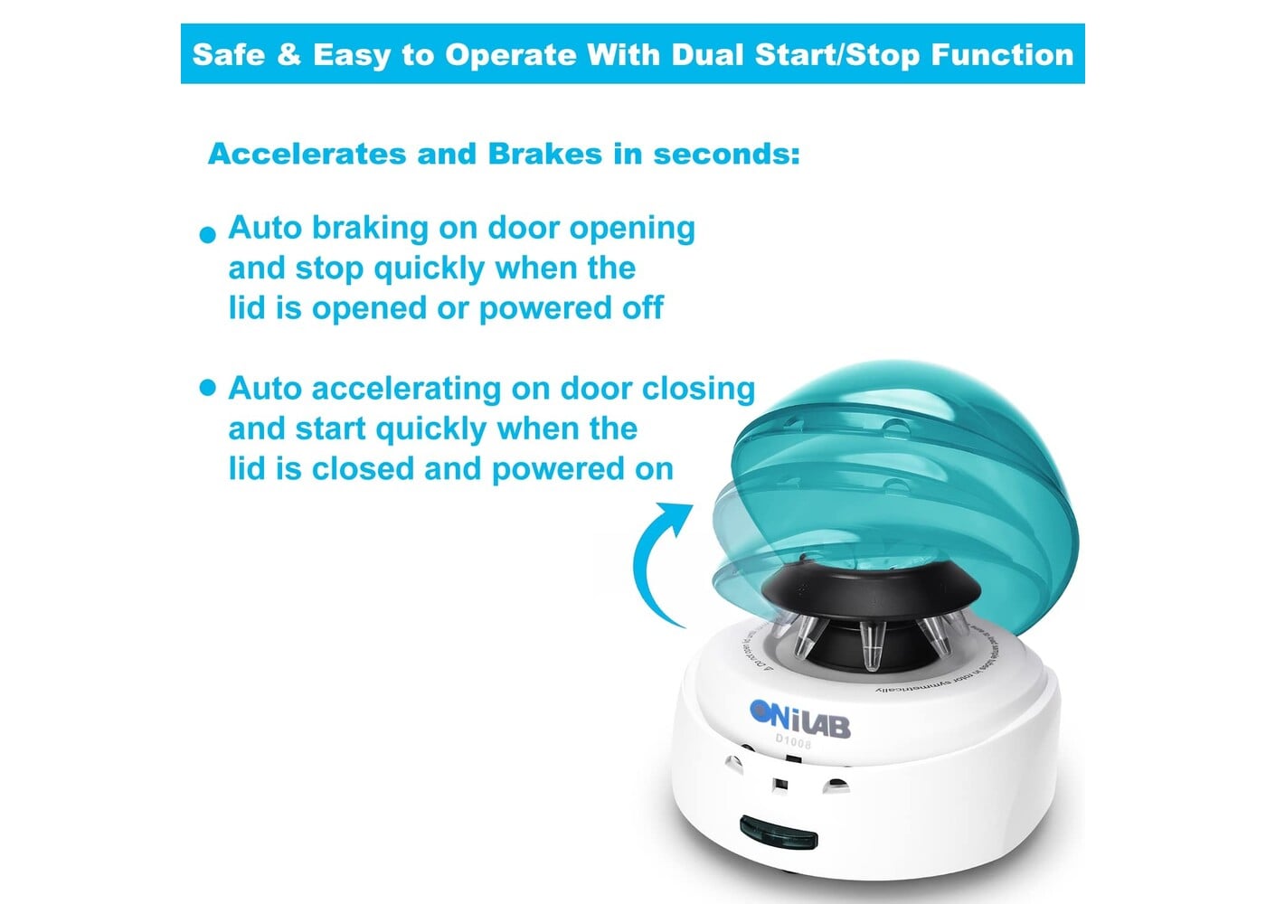 Rexar ONiLAB Mini Centrifuge – 7000 RPM Laboratory Centrifuge