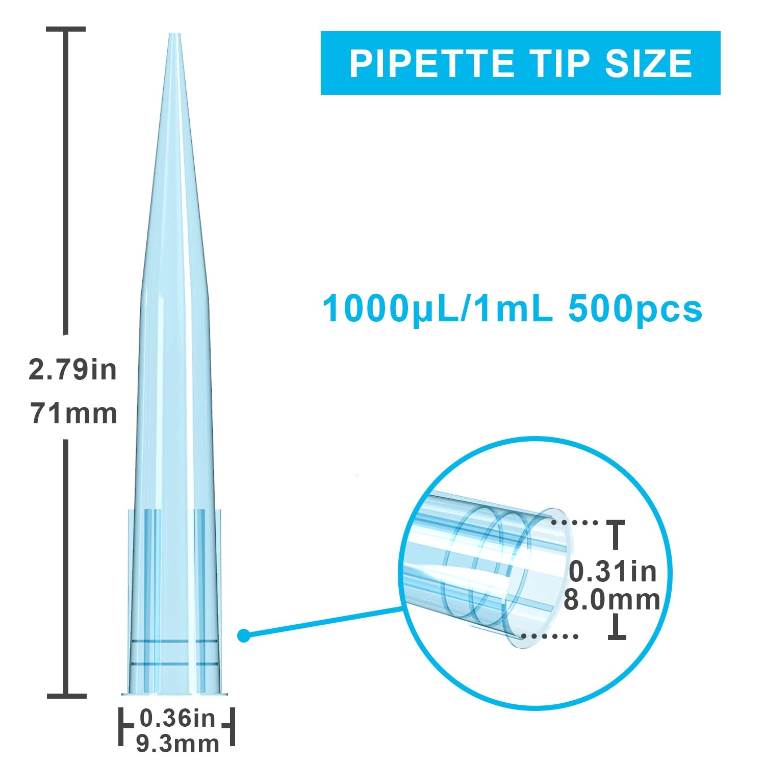 Rexar ONiLAB Pipette Tips – 1000 µL Laboratory Pipette Tips
