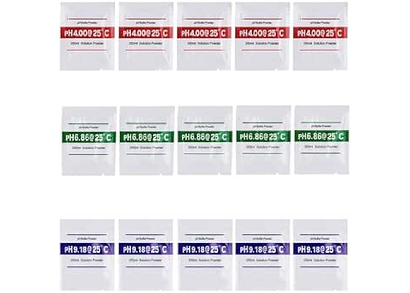 Rexar pH Calibration Powder Set pH 4.00, 6.86 and 9.18 – 15 Sachets