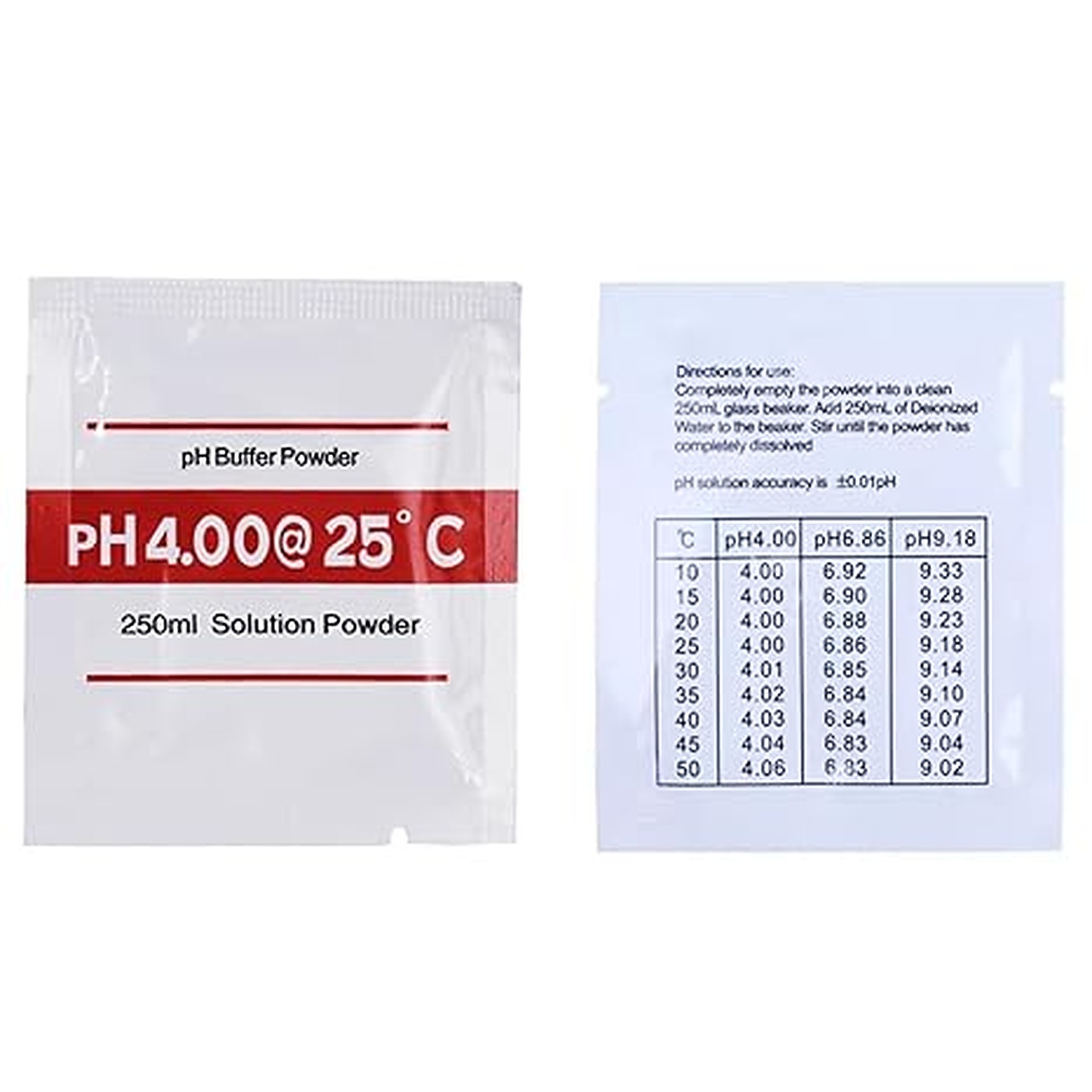 Rexar pH Calibration Powder Set pH 4.00, 6.86 and 9.18 – 15 Sachets