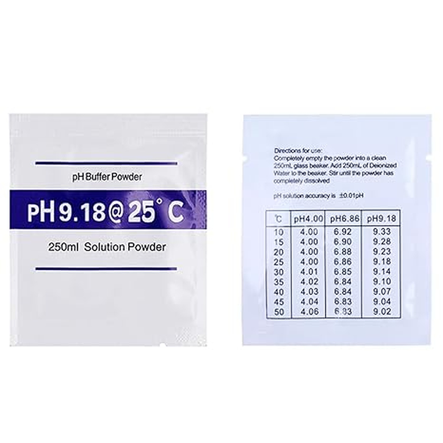 Rexar pH Calibration Powder Set pH 4.00, 6.86 and 9.18 – 15 Sachets