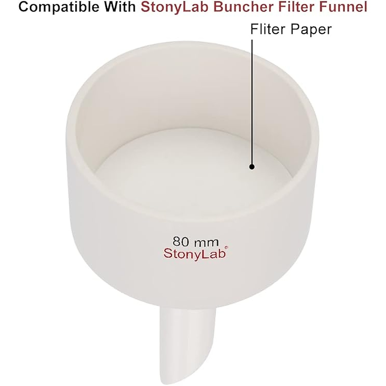 Rexar Quantitative Cellulose Filter Paper 74 mm, 25 Micron Retention – Pack of 100