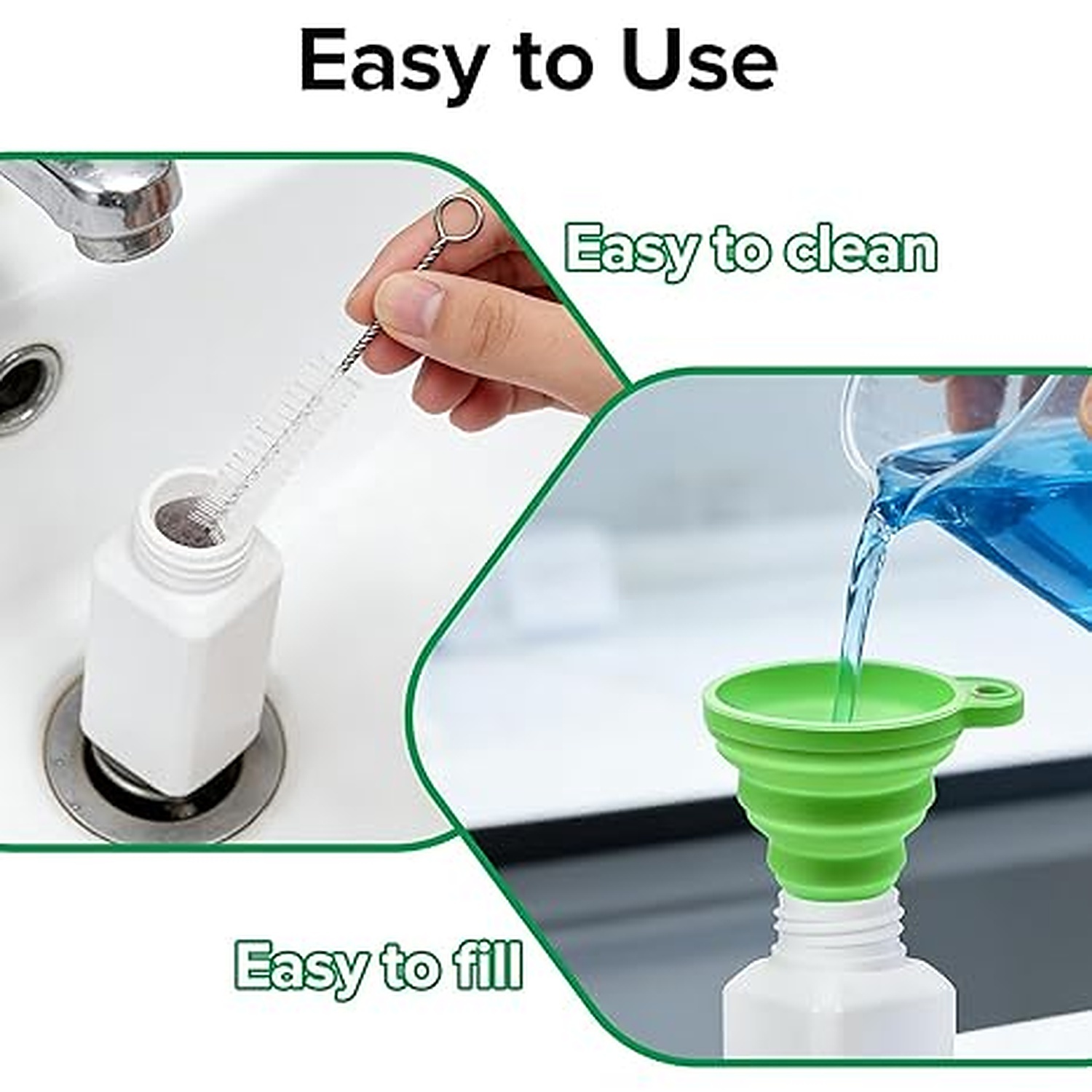 Rexar HDPE Reagent Bottles 120 ml with Screw Caps – Leakproof Laboratory Bottles, Pack of 6