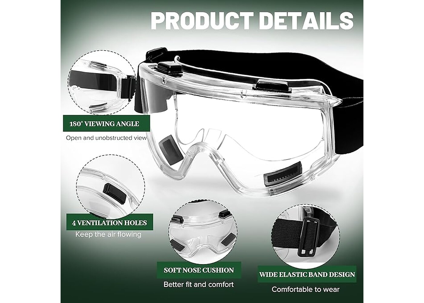 Rexar Reusable Half Face Respirator Mask Set with Dual Filters, Safety Goggles and Accessories