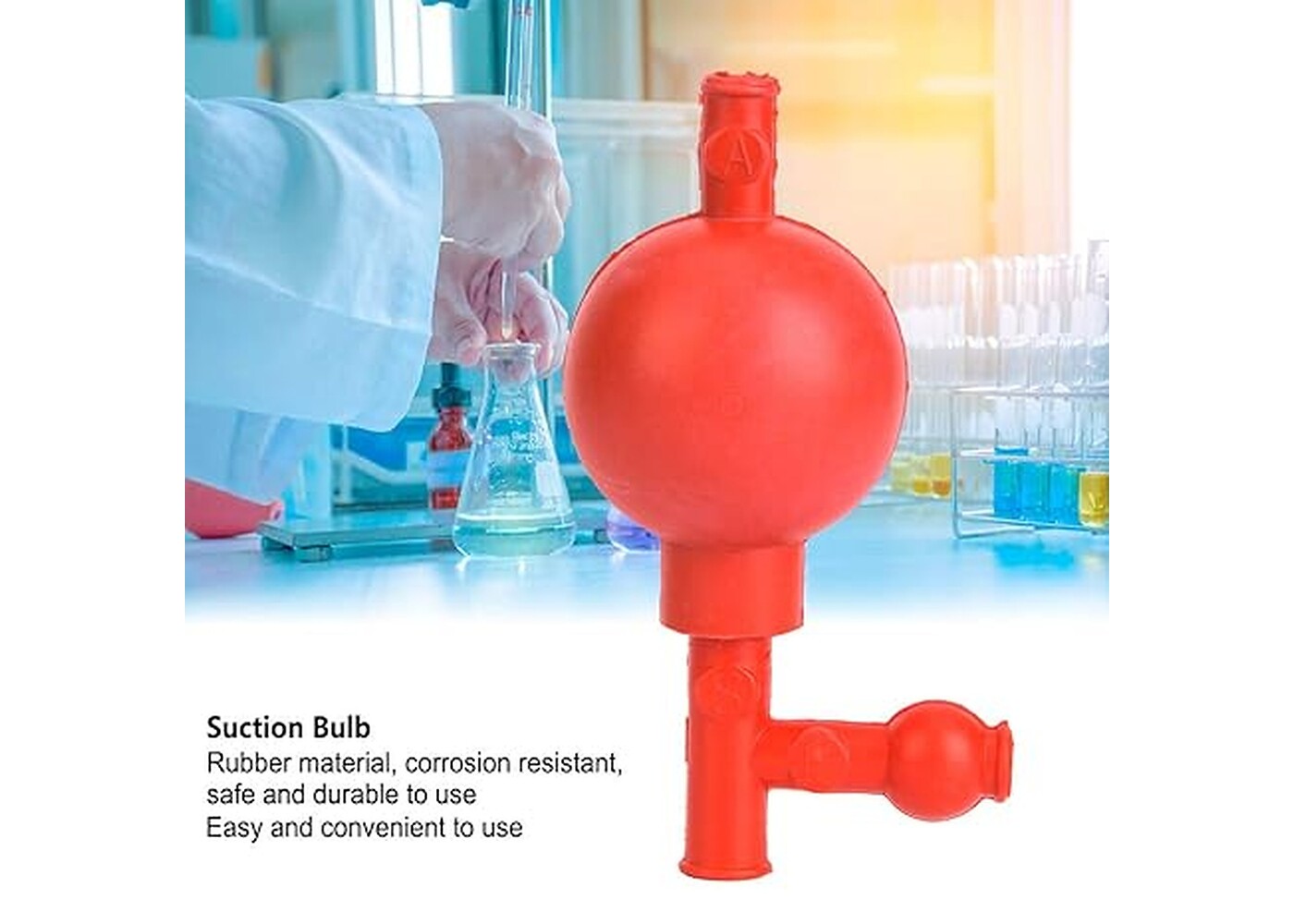 Rexar Laboratory Rubber Pipette Filler with Three-Valve Control System