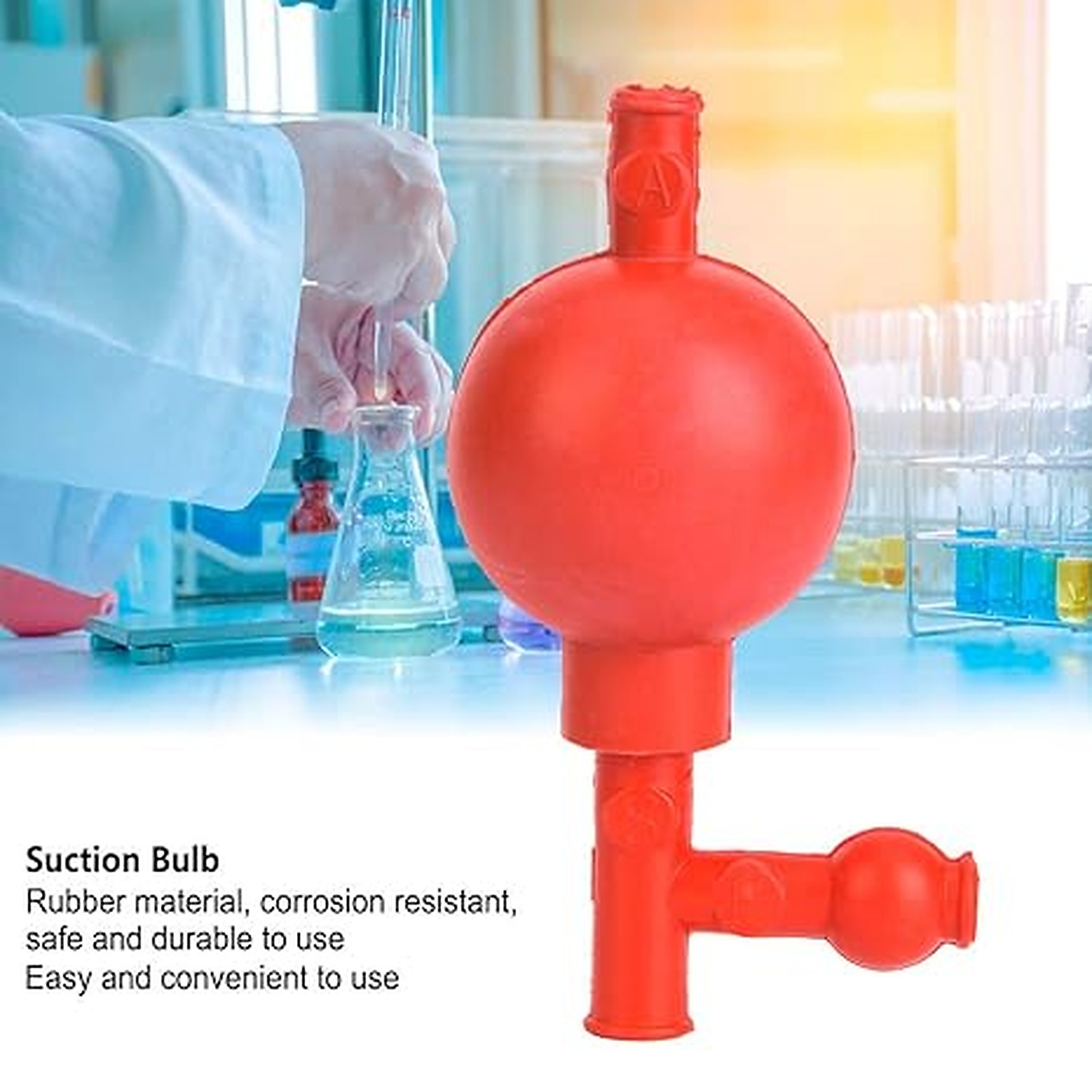 Rexar Laboratory Rubber Pipette Filler with Three-Valve Control System