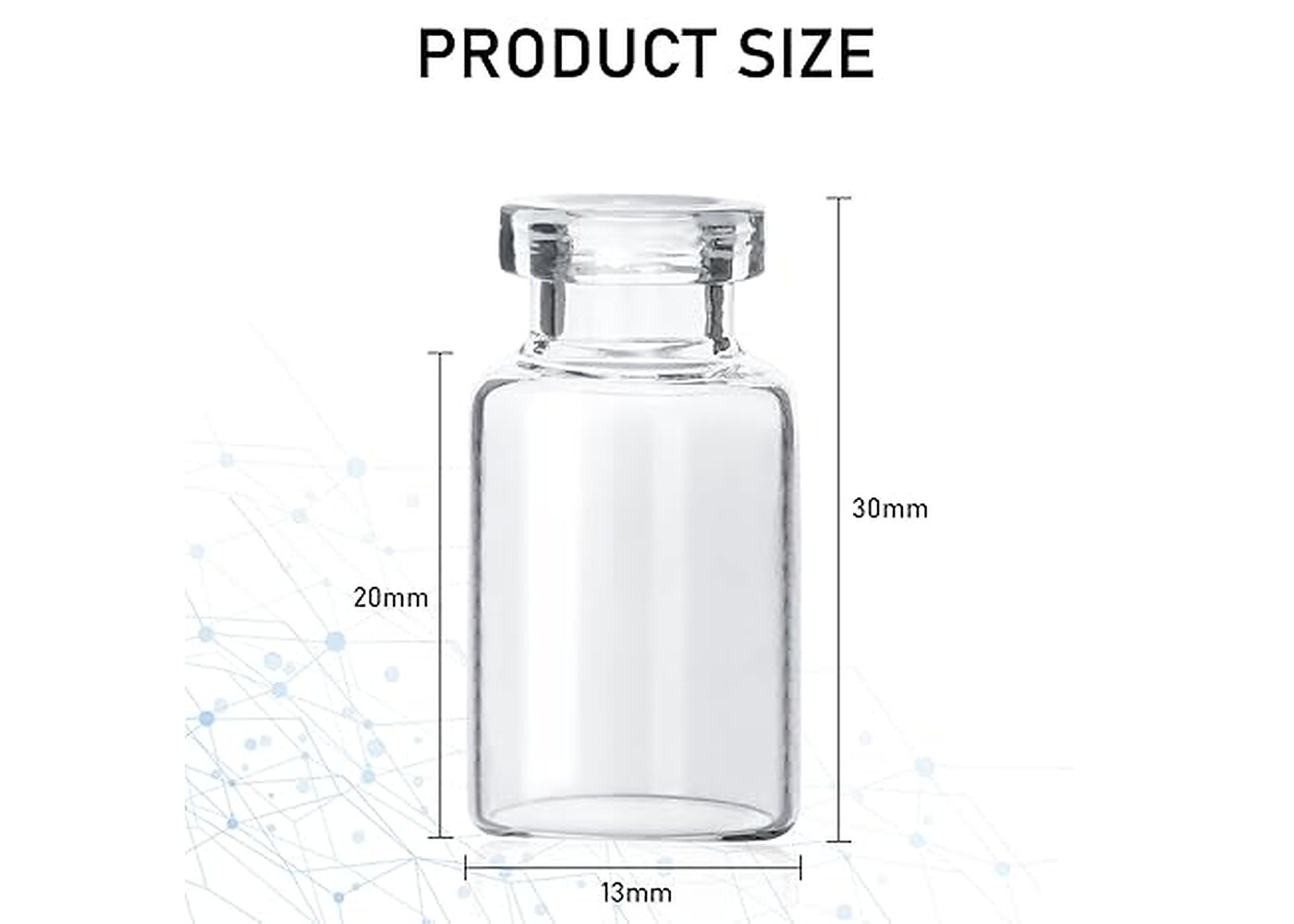 Rexar Borosilicate Glass Sealed Sample Vials with Self-Healing Septum – 3 ml (Pack of 10)