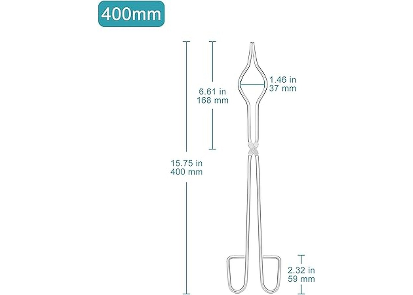 Rexar Laboratory Crucible Tongs 40 cm – Stainless Steel High Temperature Handling Tool