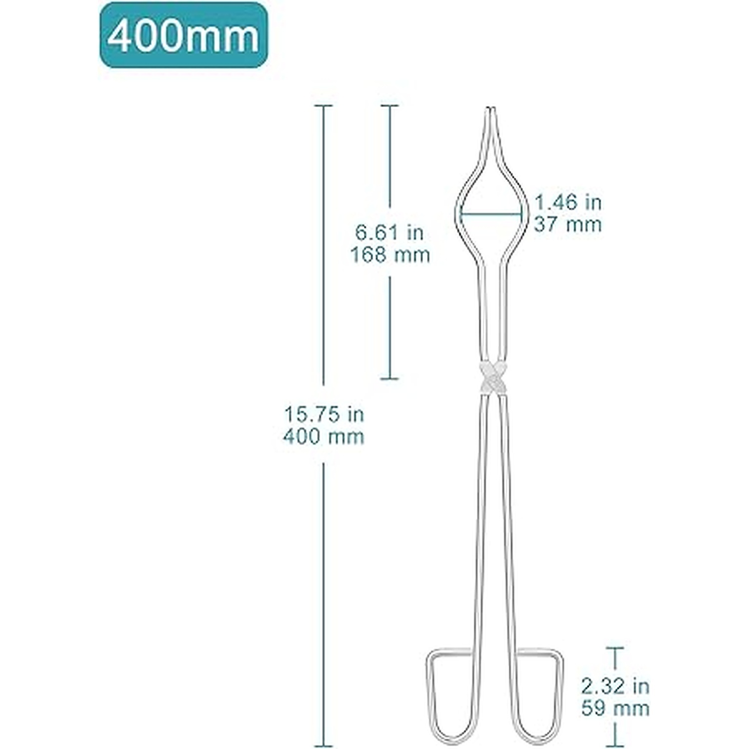 Rexar Laboratory Crucible Tongs 40 cm – Stainless Steel High Temperature Handling Tool