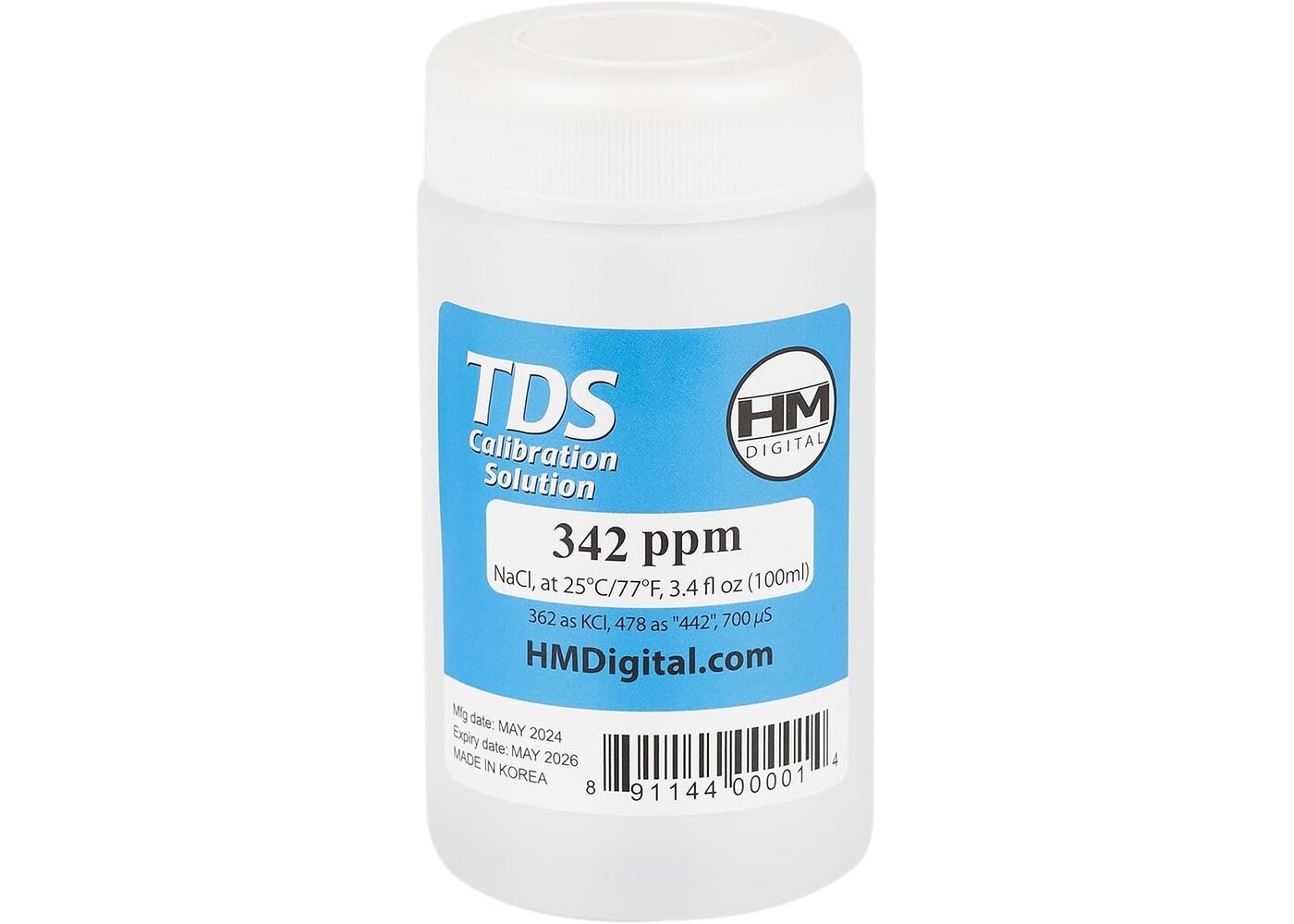 Rexar 342 ppm TDS Calibration Solution for TDS and Conductivity Meters – 90 ml
