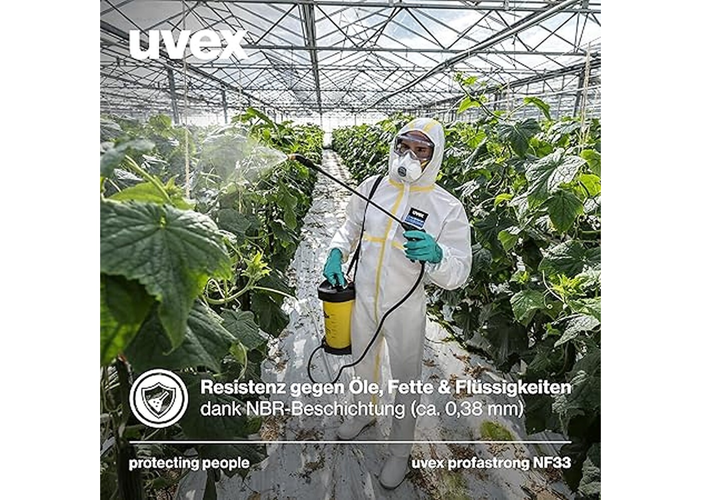 Rexar Uvex Profastrong NF33 Nitrile Chemical Protection Gloves – 3 Pair Pack