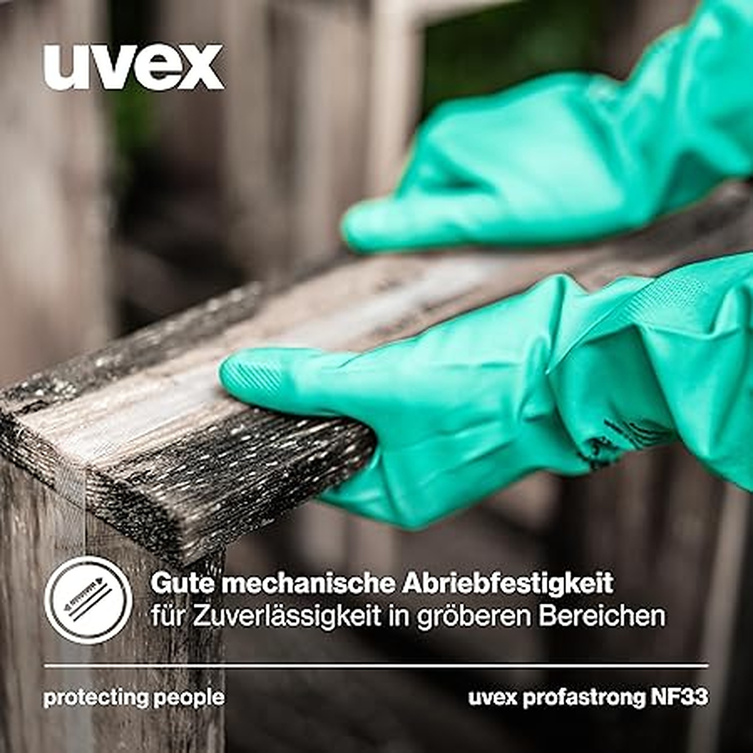 Rexar Uvex Profastrong NF33 Nitrile Chemical Protection Gloves – 3 Pair Pack