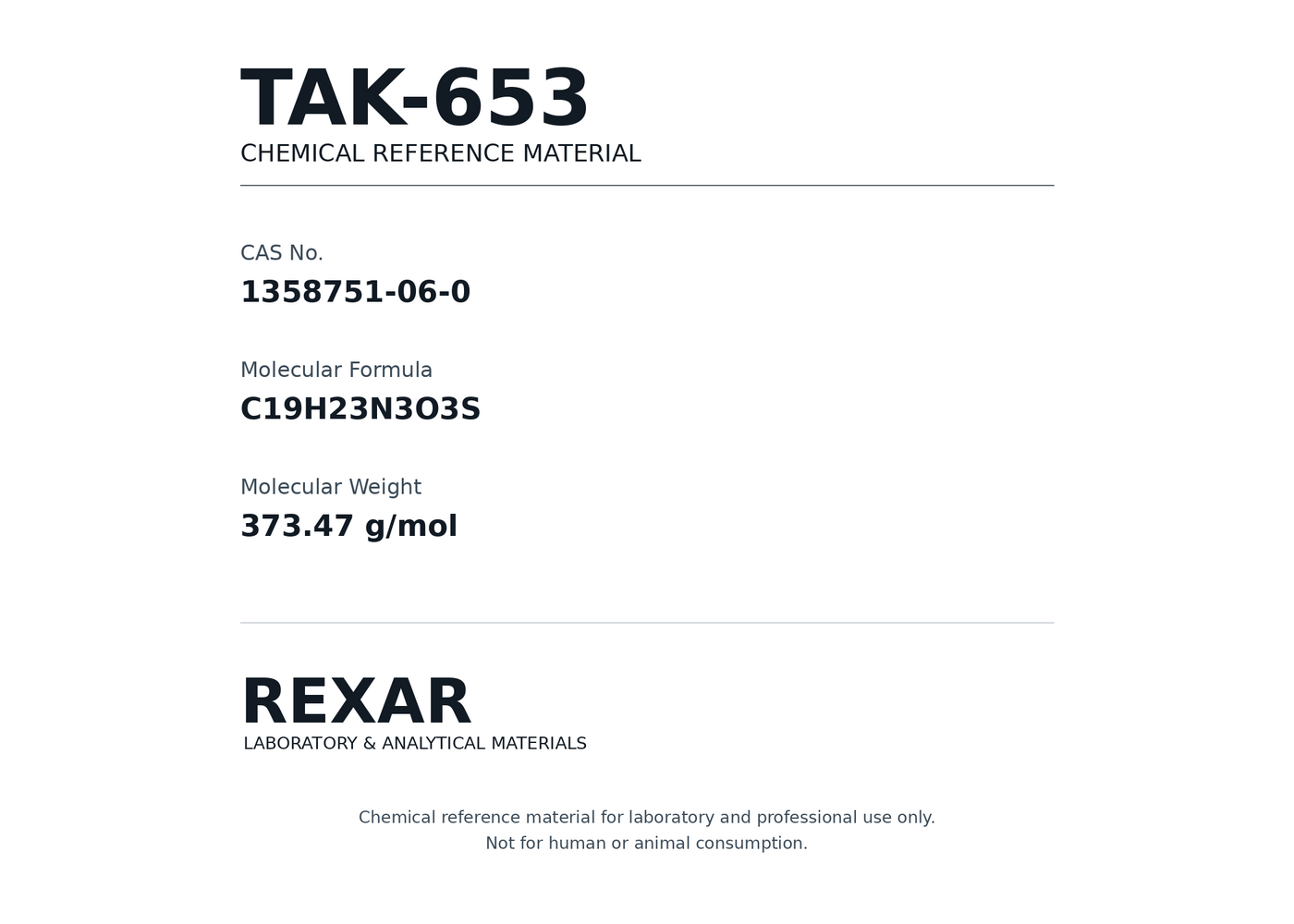 Rexar TAK-653 - CAS 1358751-06-0