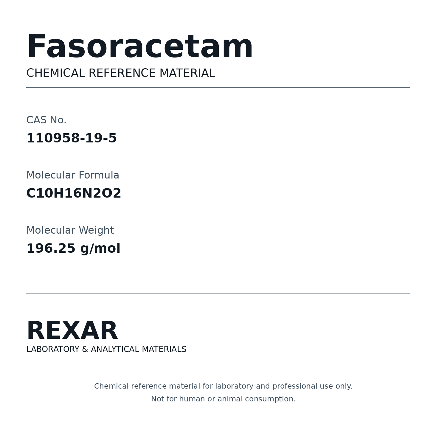 Rexar Fasoracetam - CAS 110958-19-5