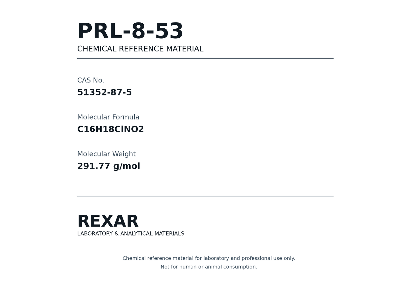 Rexar PRL-8-53 - CAS 51352-87-5