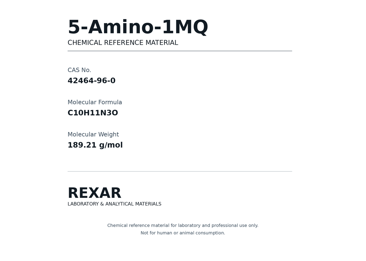 Rexar 5-Amino-1MQ – CAS 42464-96-0