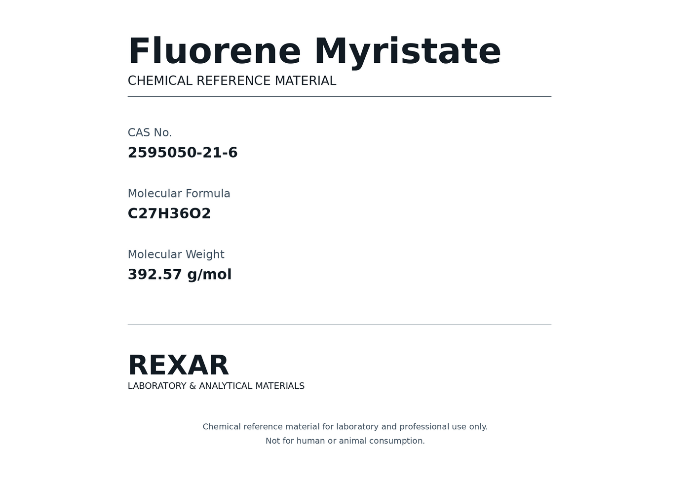 Rexar Fluorene Myristate – CAS 2595050-21-6