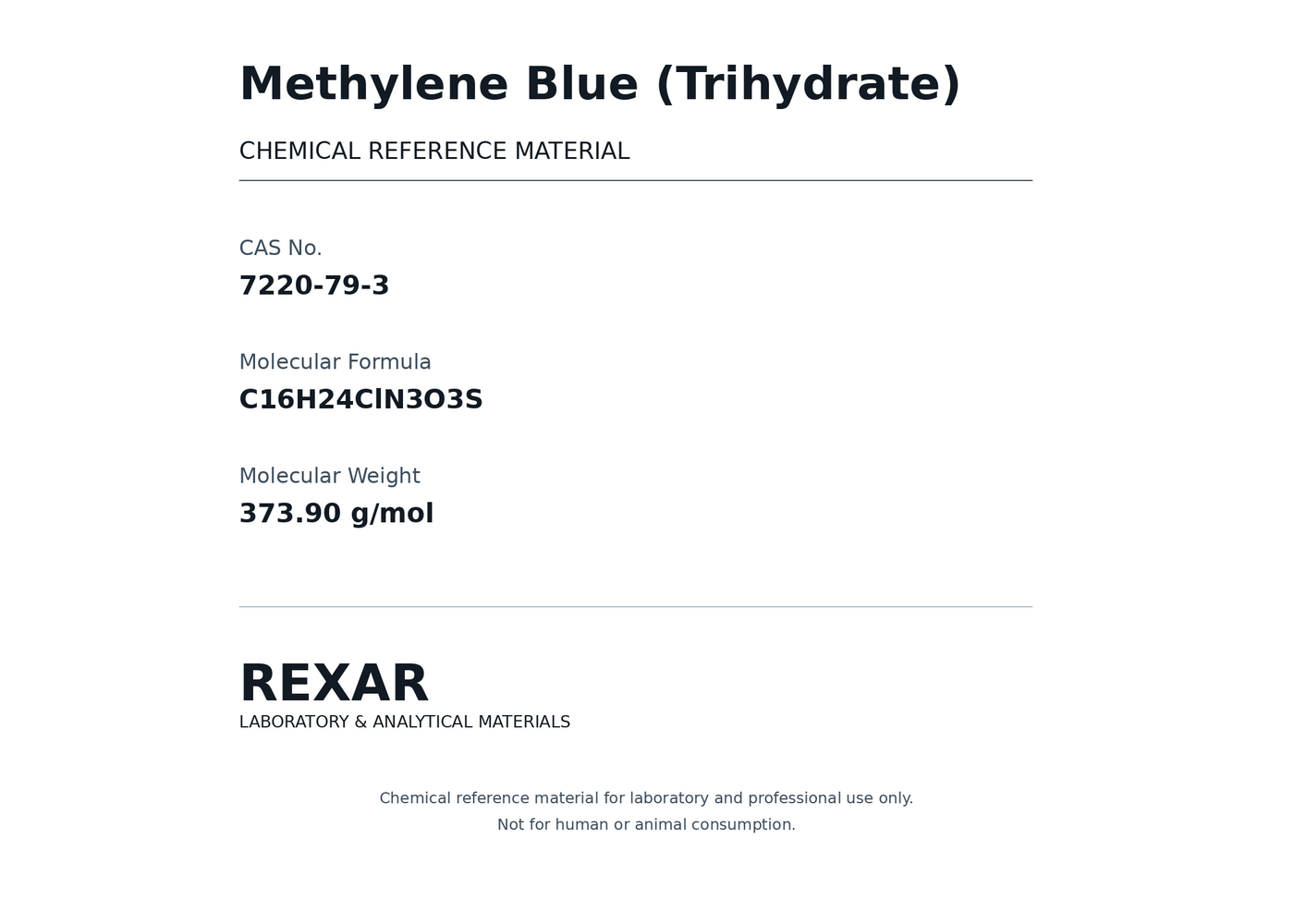 Rexar Methylene Blue – CAS 7220-79-3