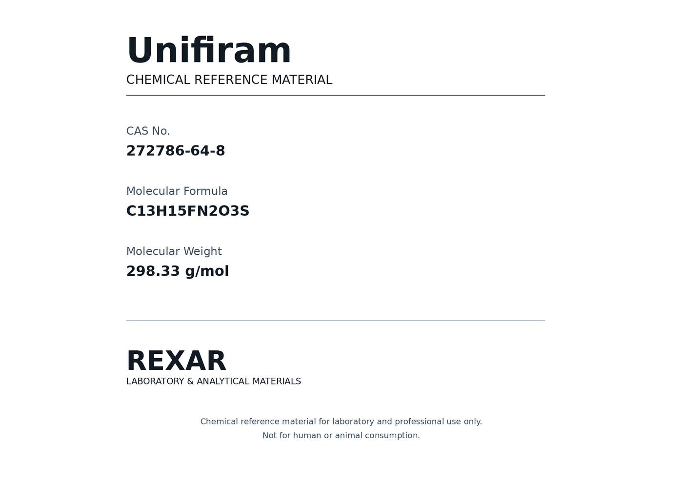 Rexar Unifiram – CAS 272786-64-8
