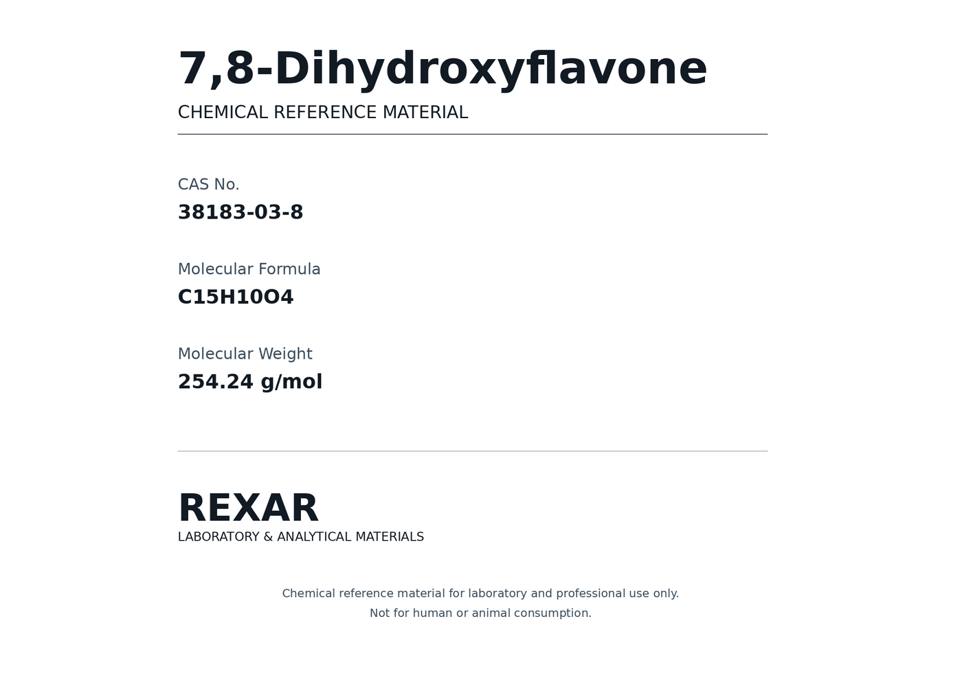 Rexar 7,8‑Dihydroxyflavone - CAS 38183-03-8