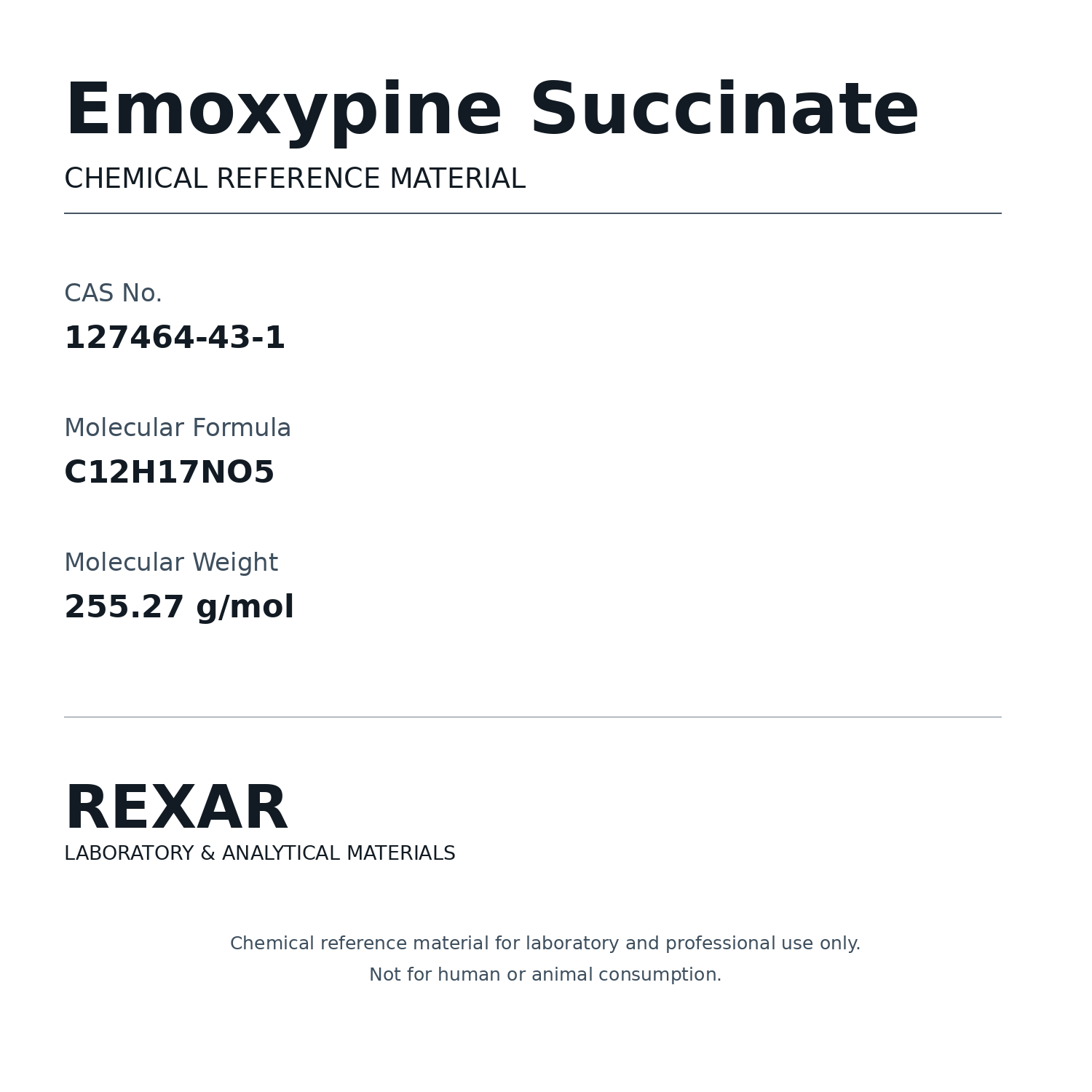 Rexar Emoxypine Succinate - CAS 127464-43-1