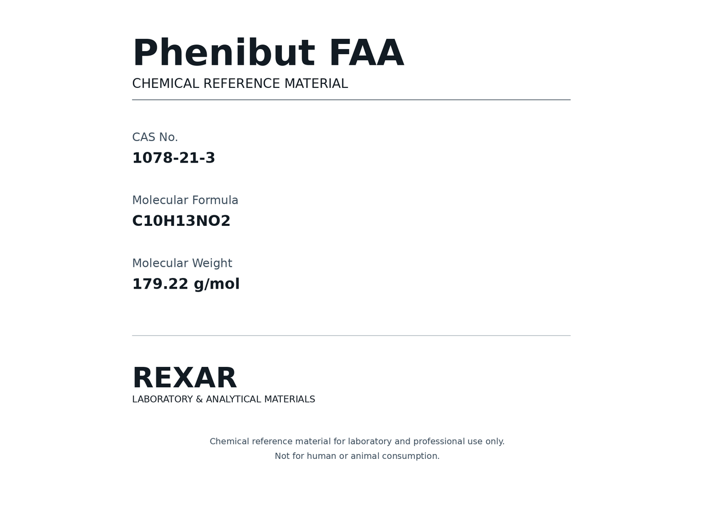 Rexar Phenibut FAA - CAS 3060-41-1