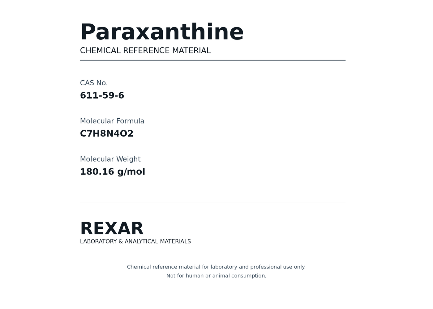 Rexar Paraxanthine - CAS 611-59-6