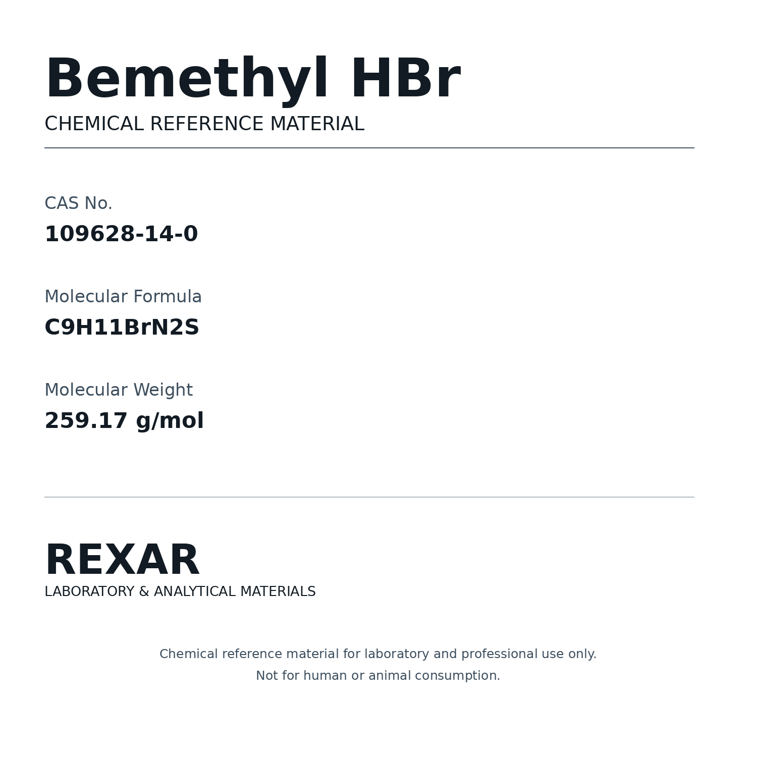 Rexar Bemethyl HBr - CAS 109628-14-0