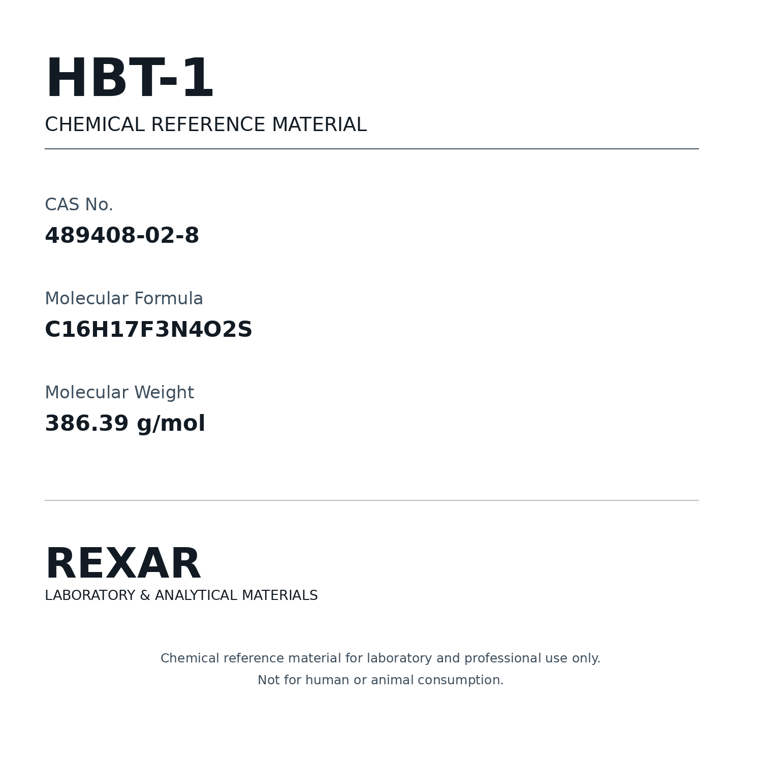 Rexar HBT-1 - CAS 489408-02-8