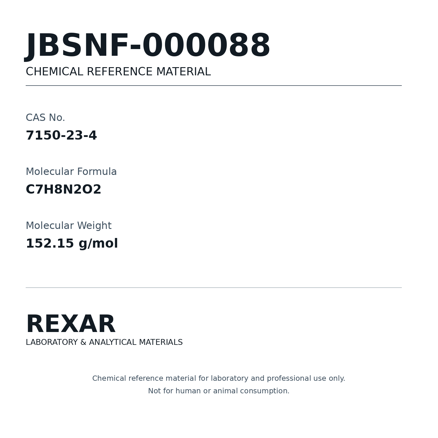Rexar JBSNF-000088 - CAS 7150-23-4
