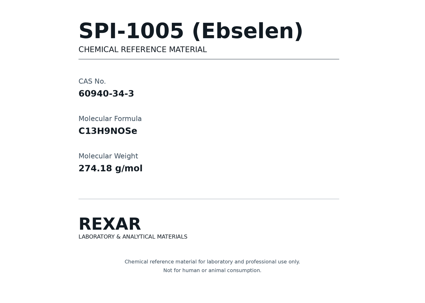 Rexar SPI-1005 - CAS 60940-34-3
