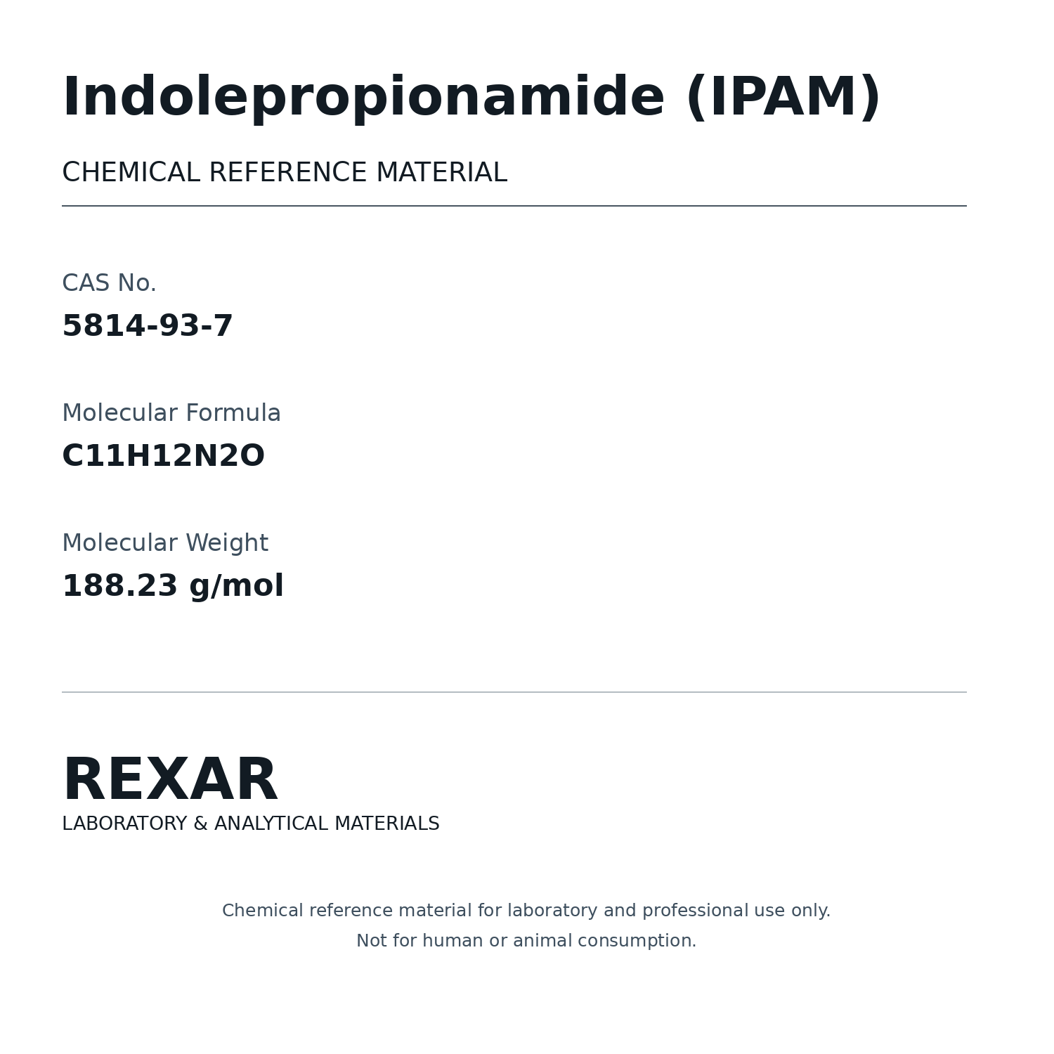 Rexar Indolepropionamide (IPAM) - CAS 5814-93-7