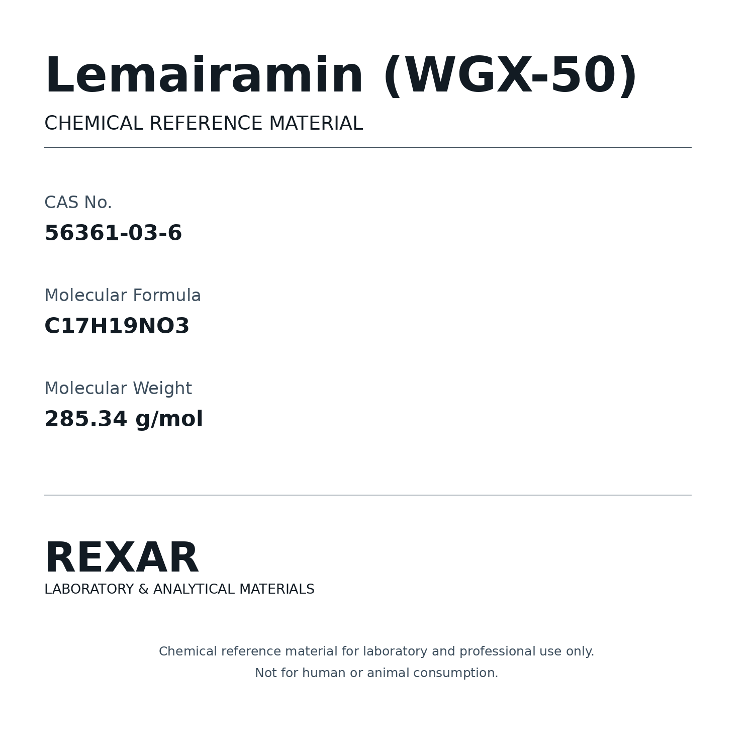 Rexar Lemairamin (WGX-50) - CAS 56361-03-6