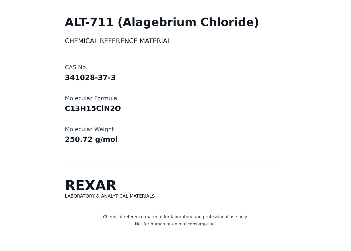 Rexar ALT-711  - CAS 341028-37-3