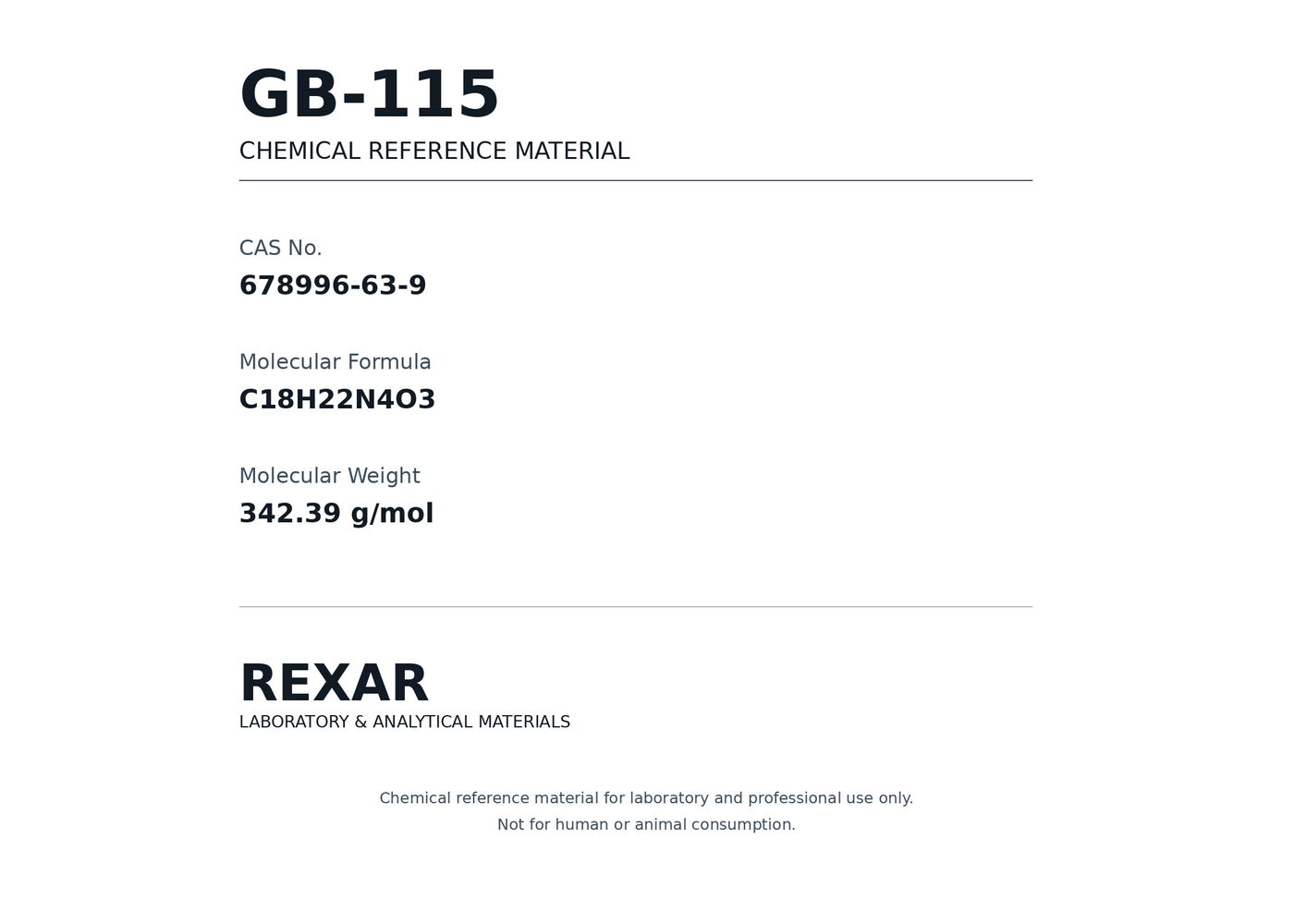 Rexar GB-115 - CAS 678996-63-9