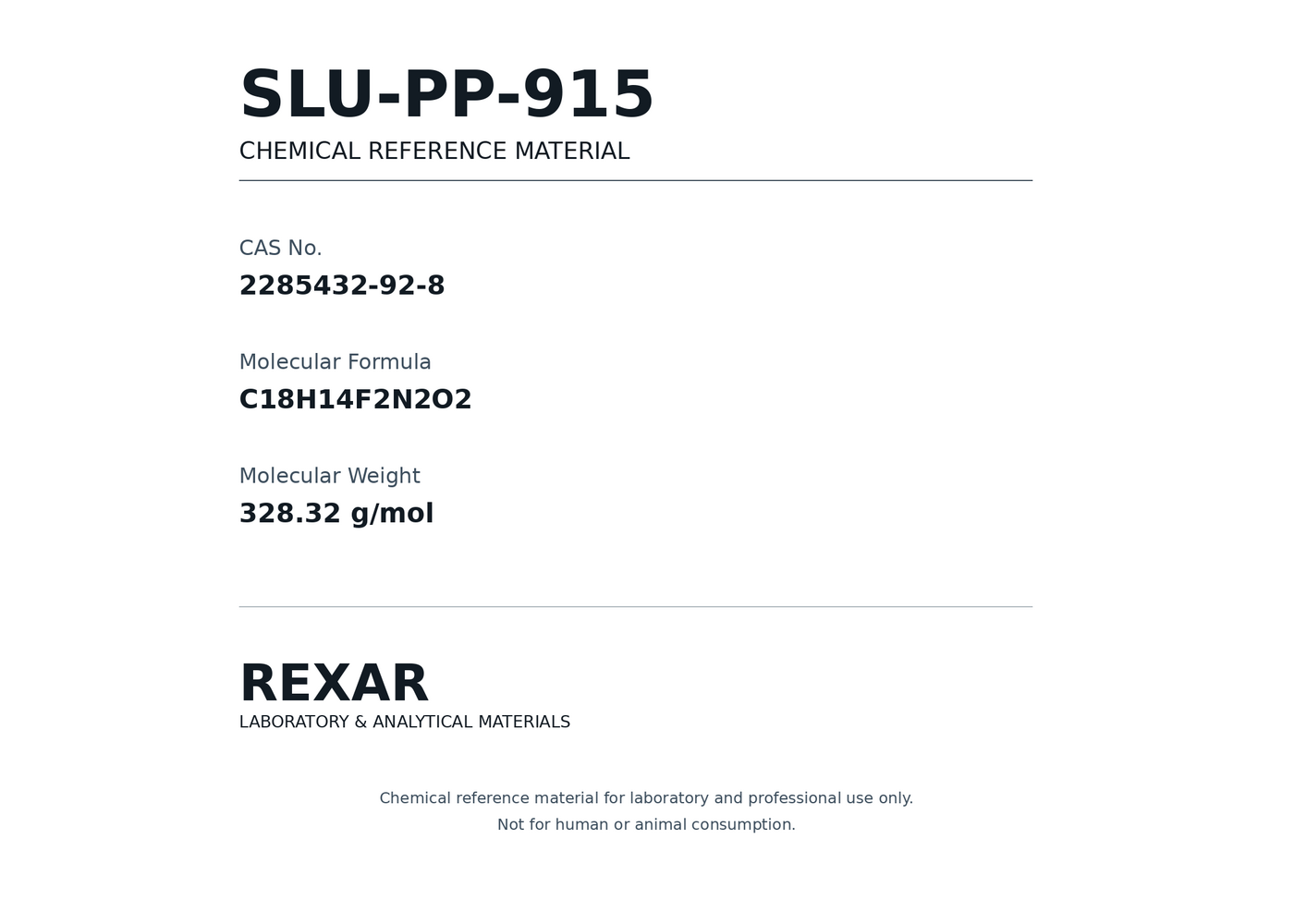 Rexar SLU-PP-915 - CAS 2285432-92-8